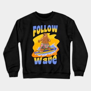 follow wave Crewneck Sweatshirt